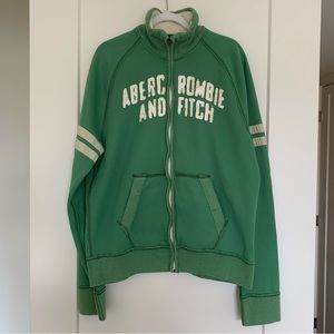 ABERCROMBIE & FITCH green zip up hoodie